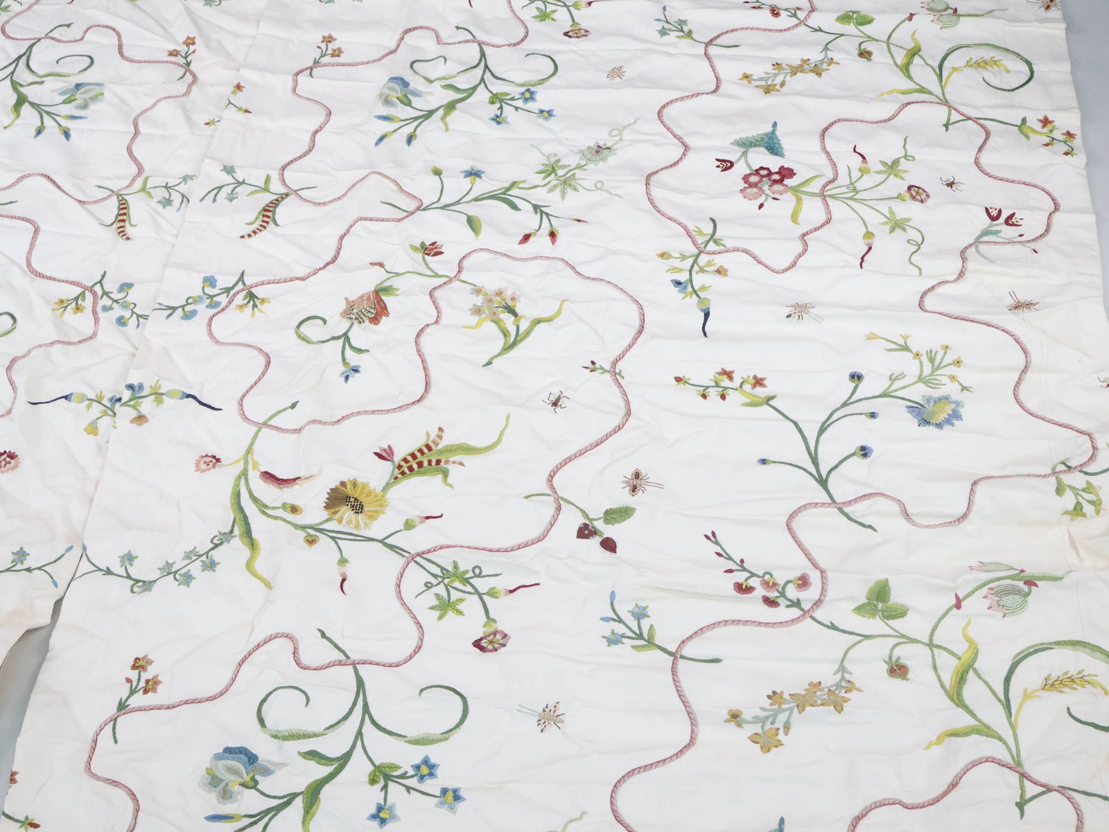 Two Crewelwork Valances - 6