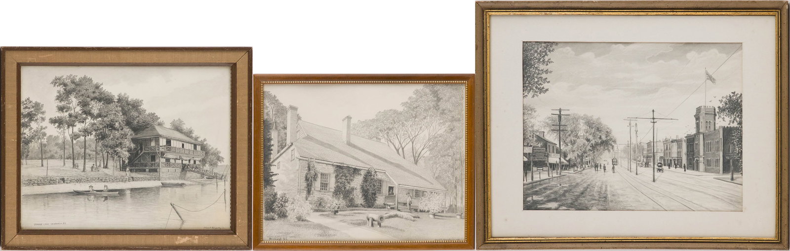 Albert Robert Nemethy Jr., American 1952-2024, Two Newburgh, NY Scenes, Pencil on Paper (1 of 17)