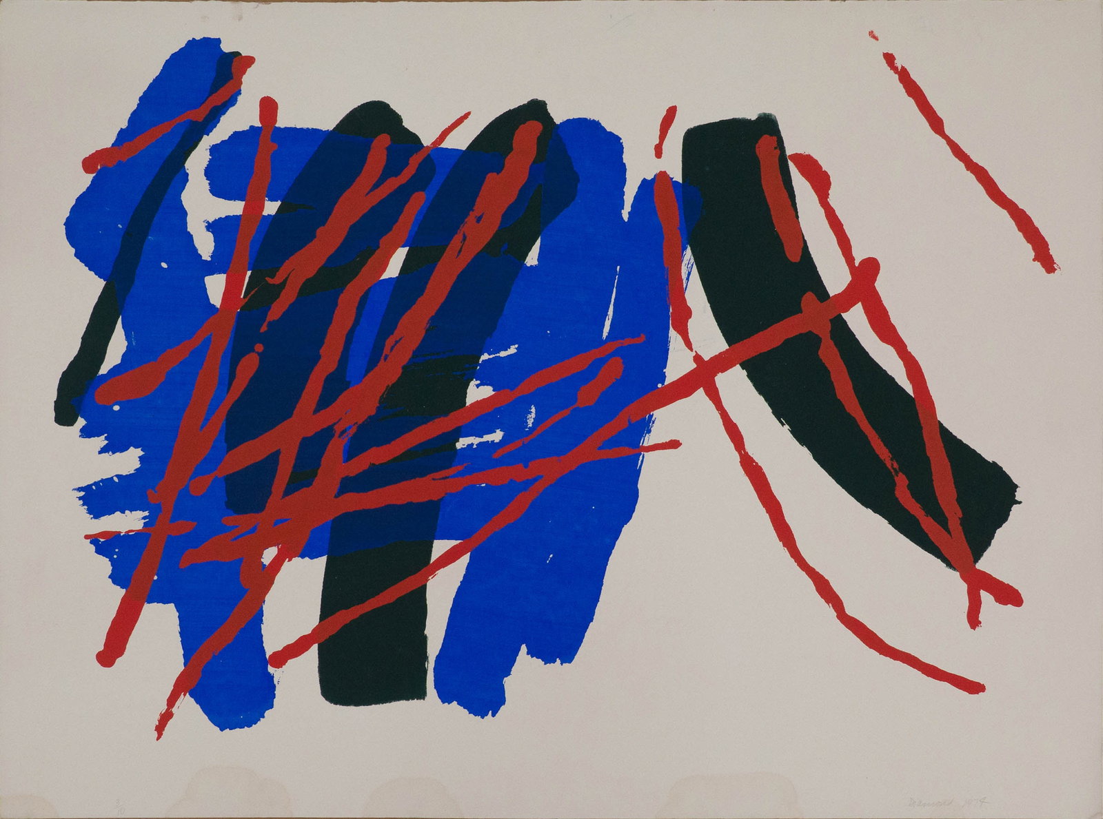 Martha Diamond, American 1944-2023, Modern Abstract, Lithograph (1 of 7)