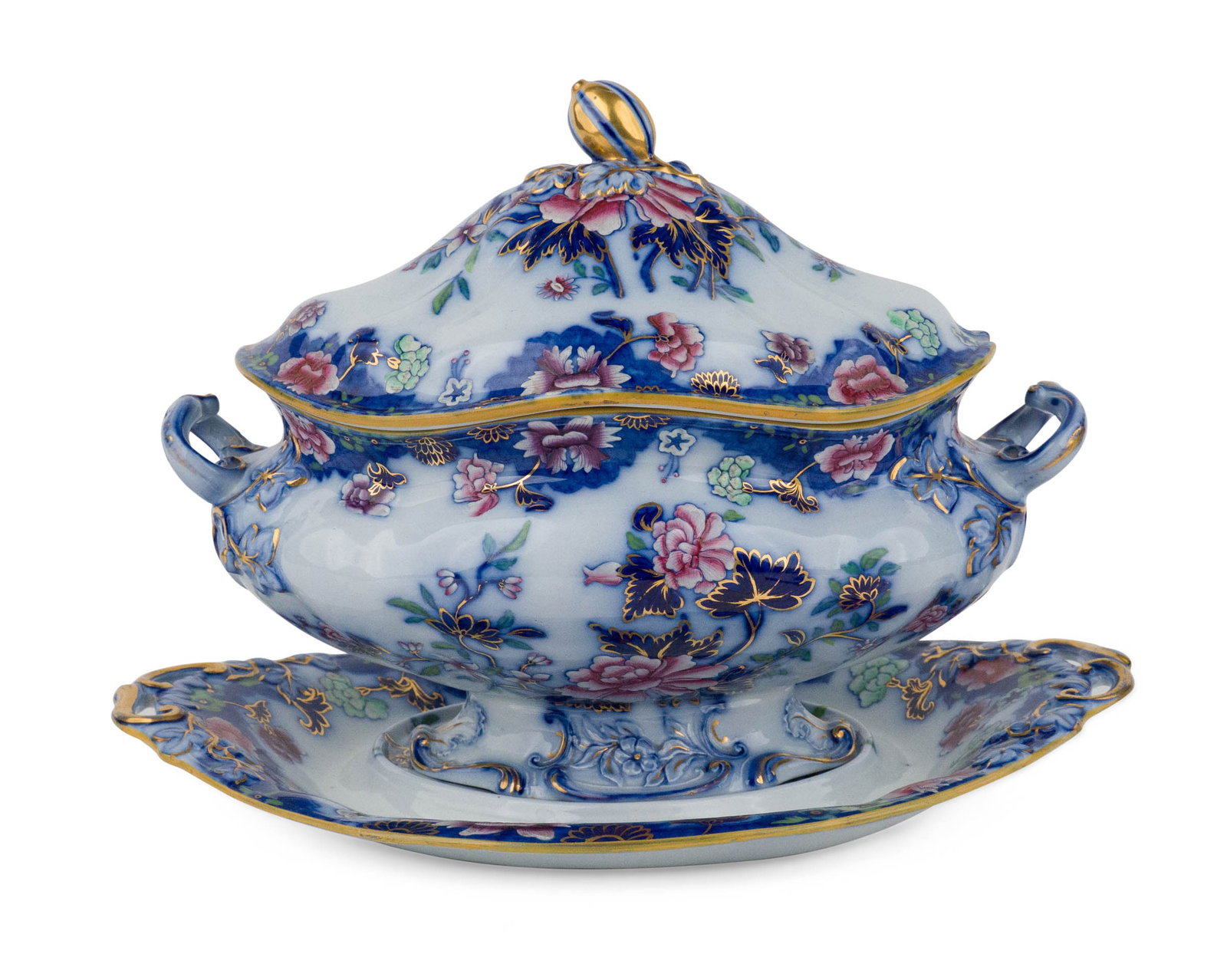 Copeland and Garrett Flow Blue Soup Tureen and Underplate (1 of 7)