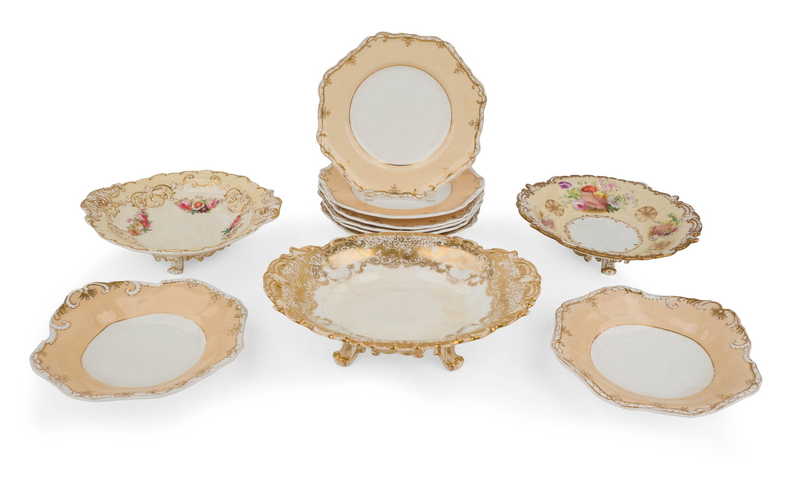 Three Copeland and Garrett Parcel-Gilt Footed Serving Bowls (1 of 13)