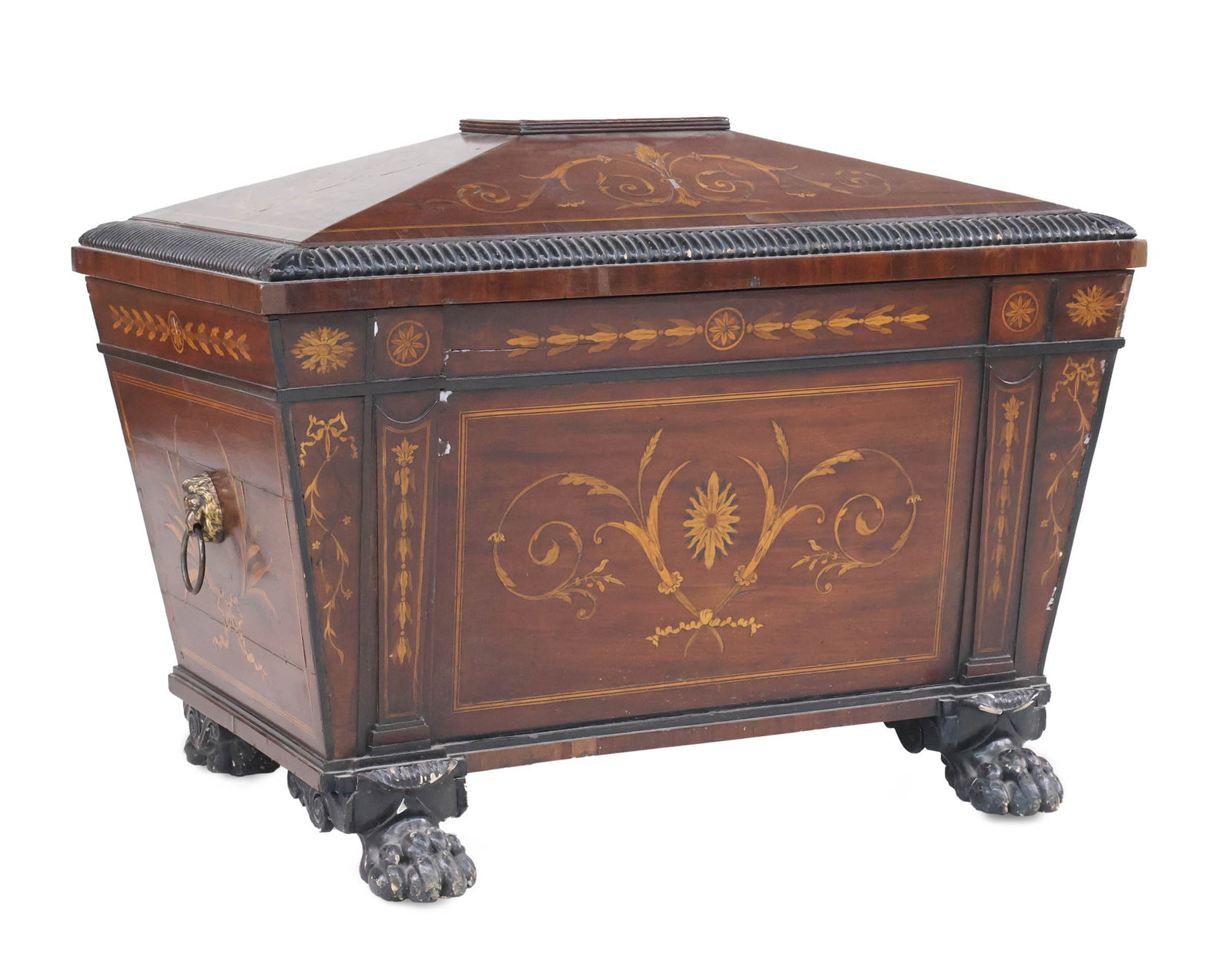 Victorian Inlaid and Part-Ebonized Mahogany Cellarette (1 of 14)