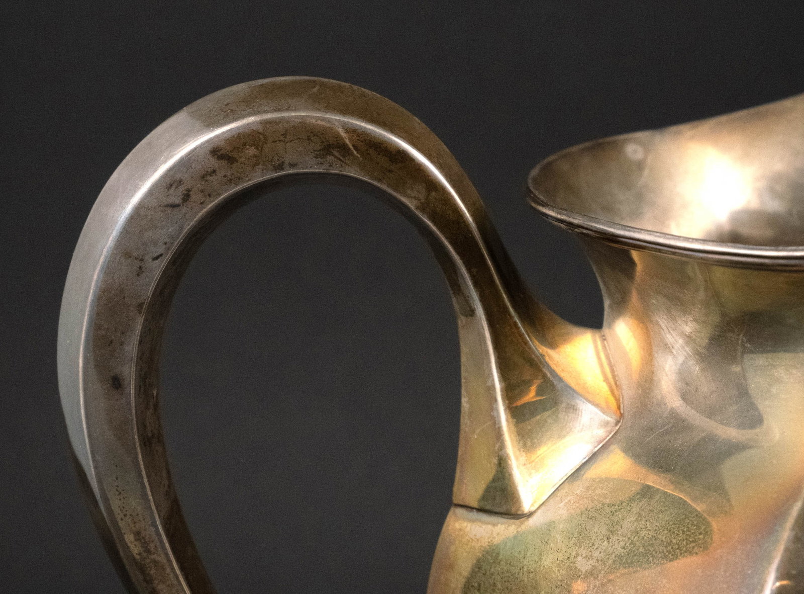 Faceted Sterling Silver Water Pitcher - 3