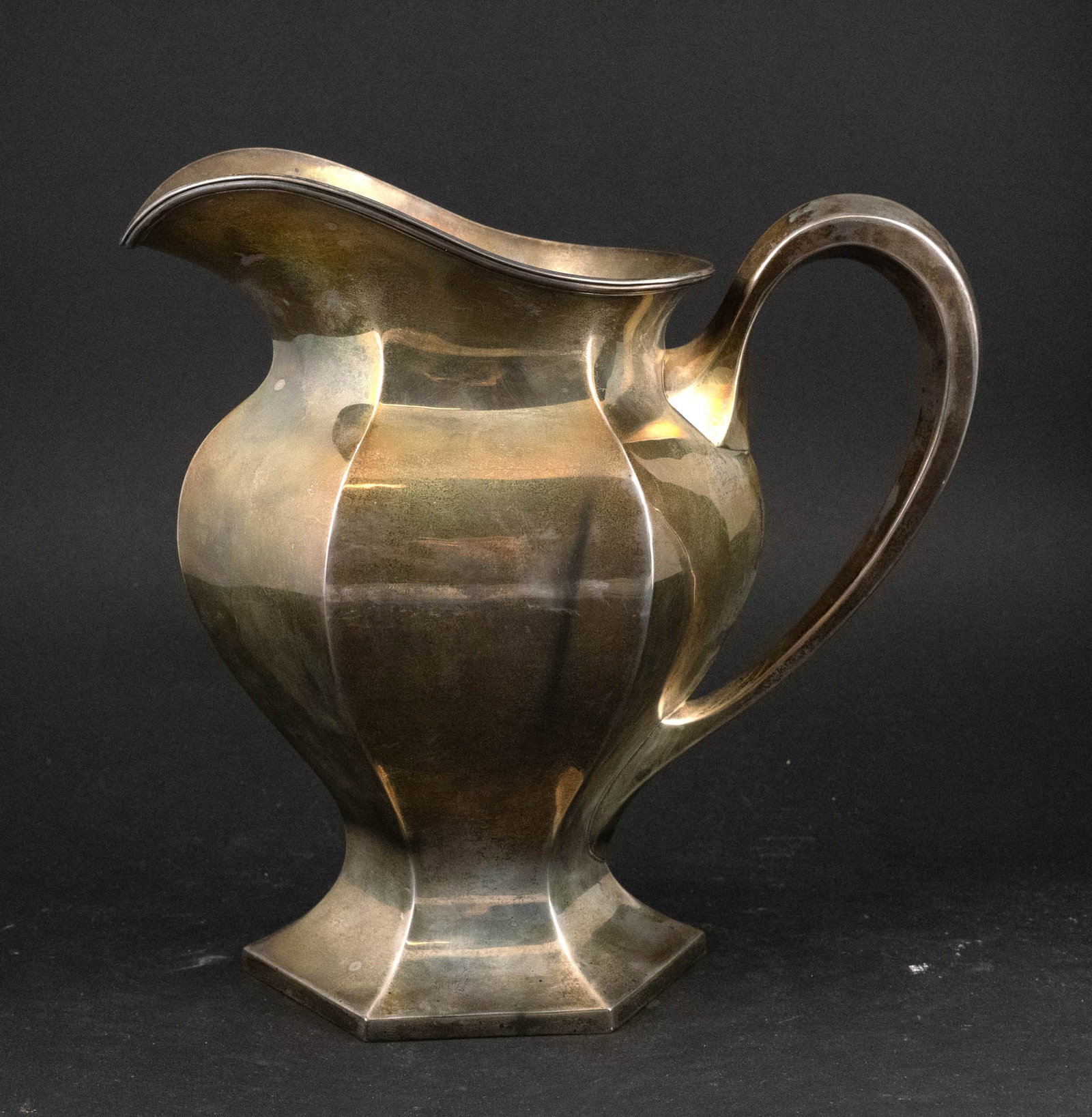 Faceted Sterling Silver Water Pitcher - 6