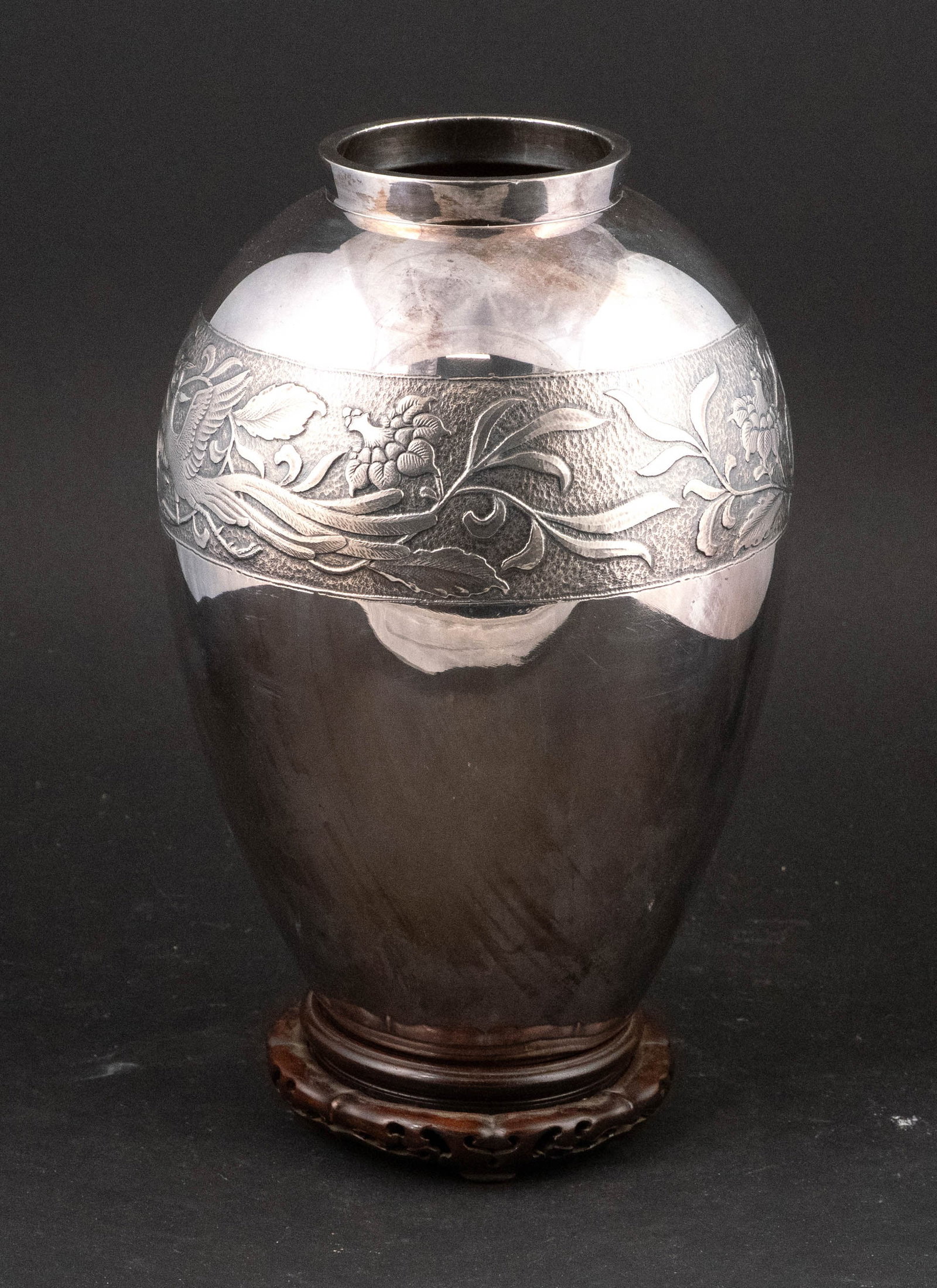 Japanese Silver Vase - 4