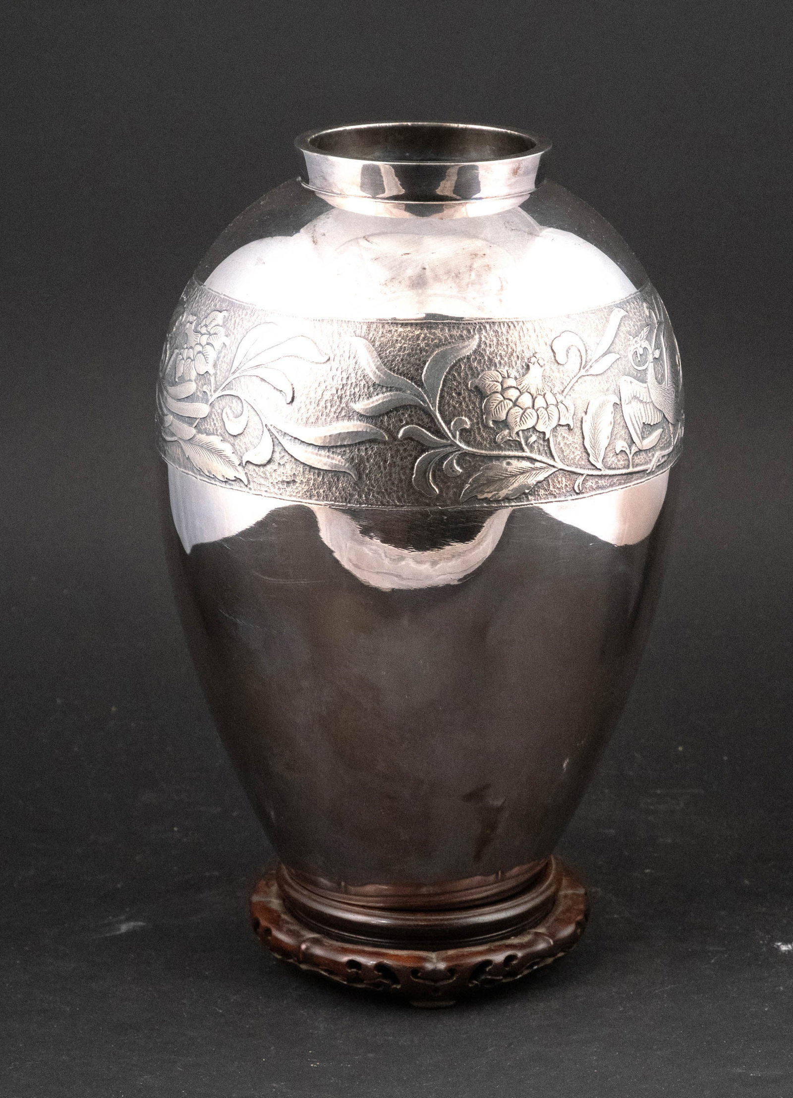 Japanese Silver Vase - 7