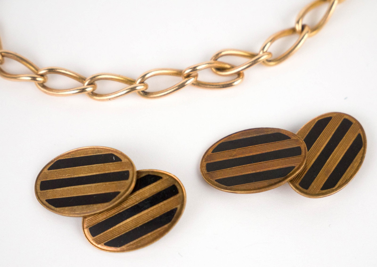 Assorted Gold Cufflinks and Accessories - 5