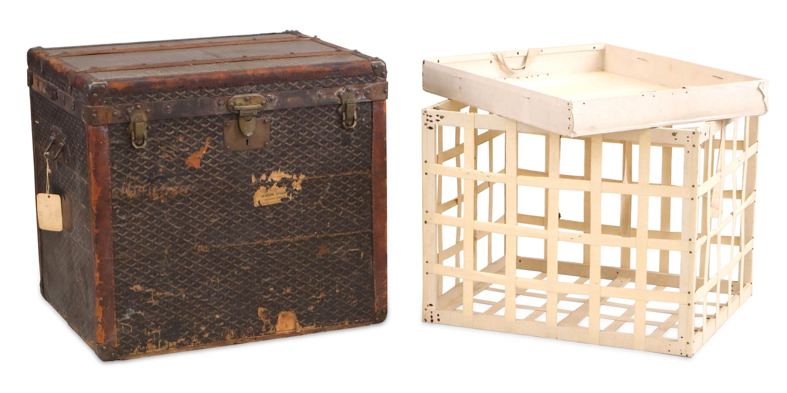 Goyard Leather Travel Trunk (1 of 20)