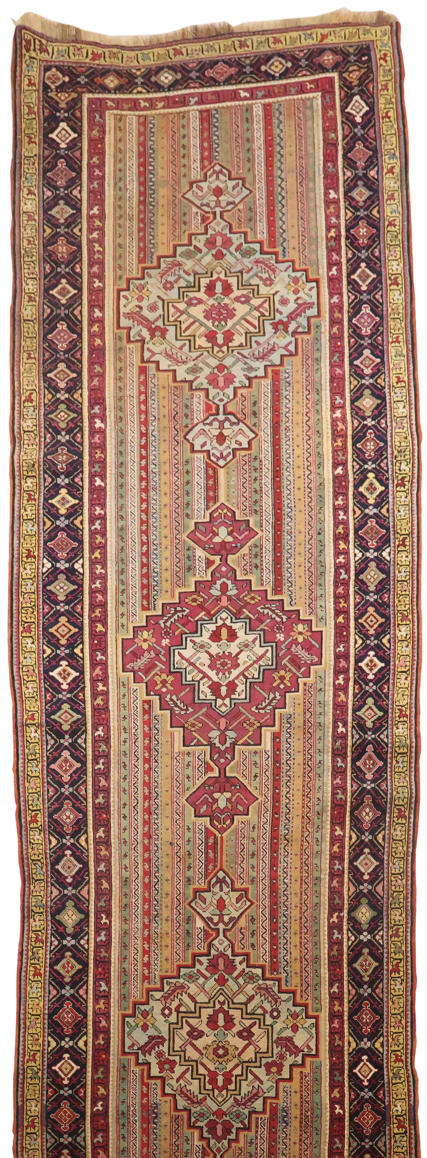 Karabagh Runner: Karabagh Runner Southwest Caucasus, late 19th C. Minor wear, minor tinting, re-piled areas. Provenance: Property from a Private Park Avenue, New York Collection 17'l x 41"w