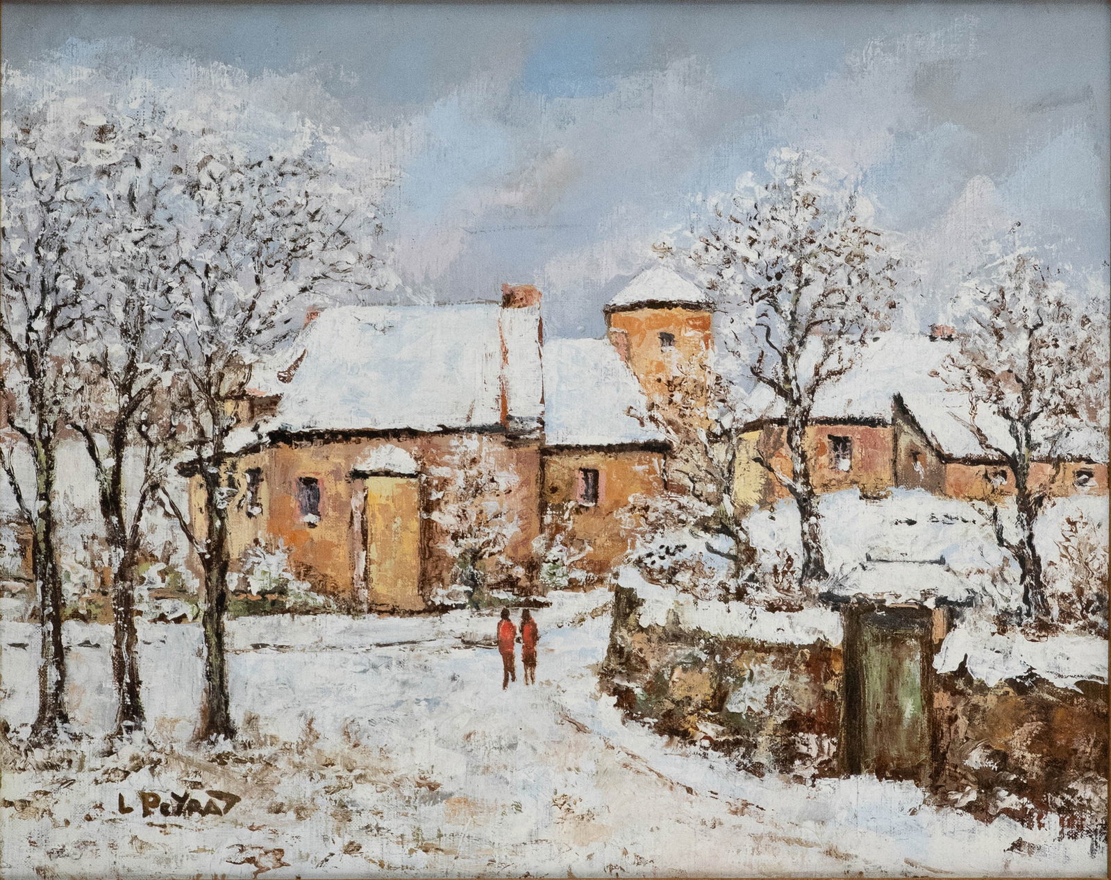 Louis Peyrat, 1911-2001, French Winter Scene, Oil on Canvas (1 of 6)