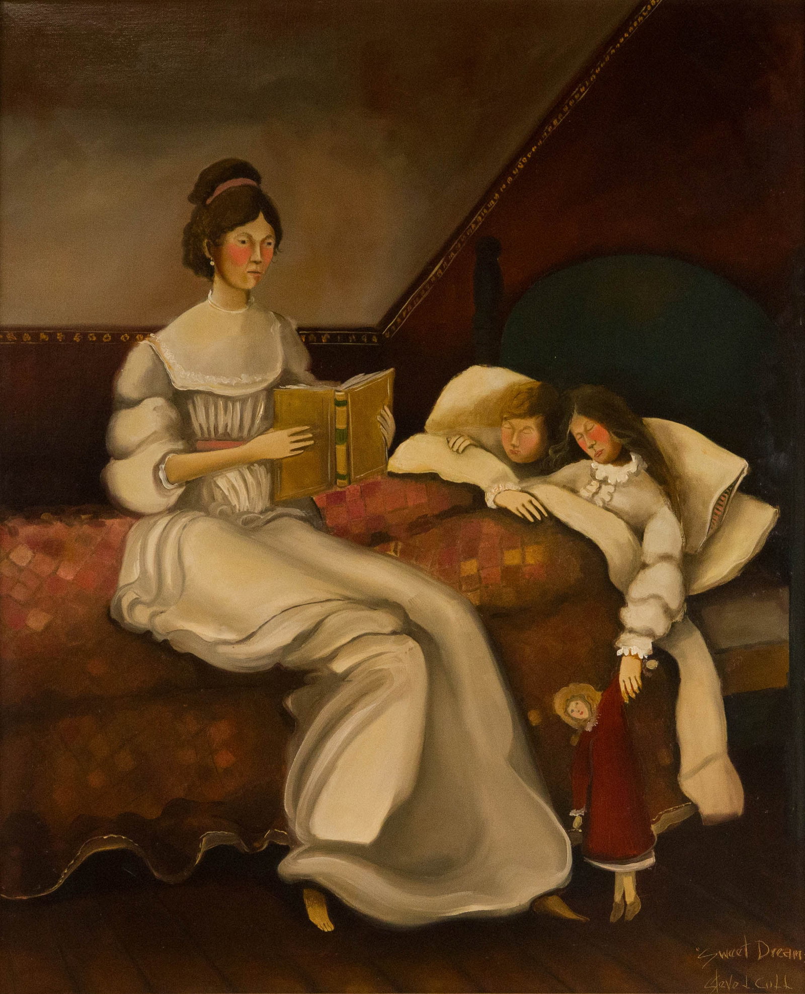 Steve Cull, American 1910-1999, Sweet Dreams, Oil on Canvas (1 of 8)