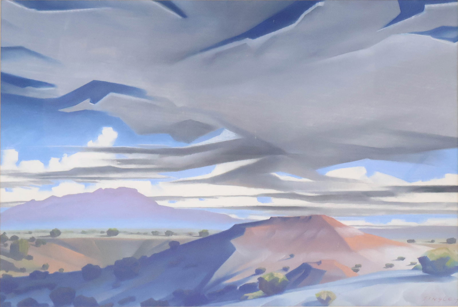 Greg Singley, 1950-, Desert Landscape, Pastel on Paper (1 of 14)