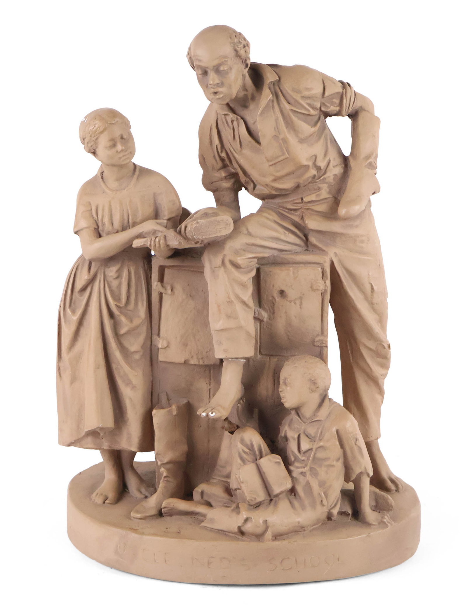 John Rogers, 1829-1904, Uncle Ned's School, Painted Plaster (1 of 17)