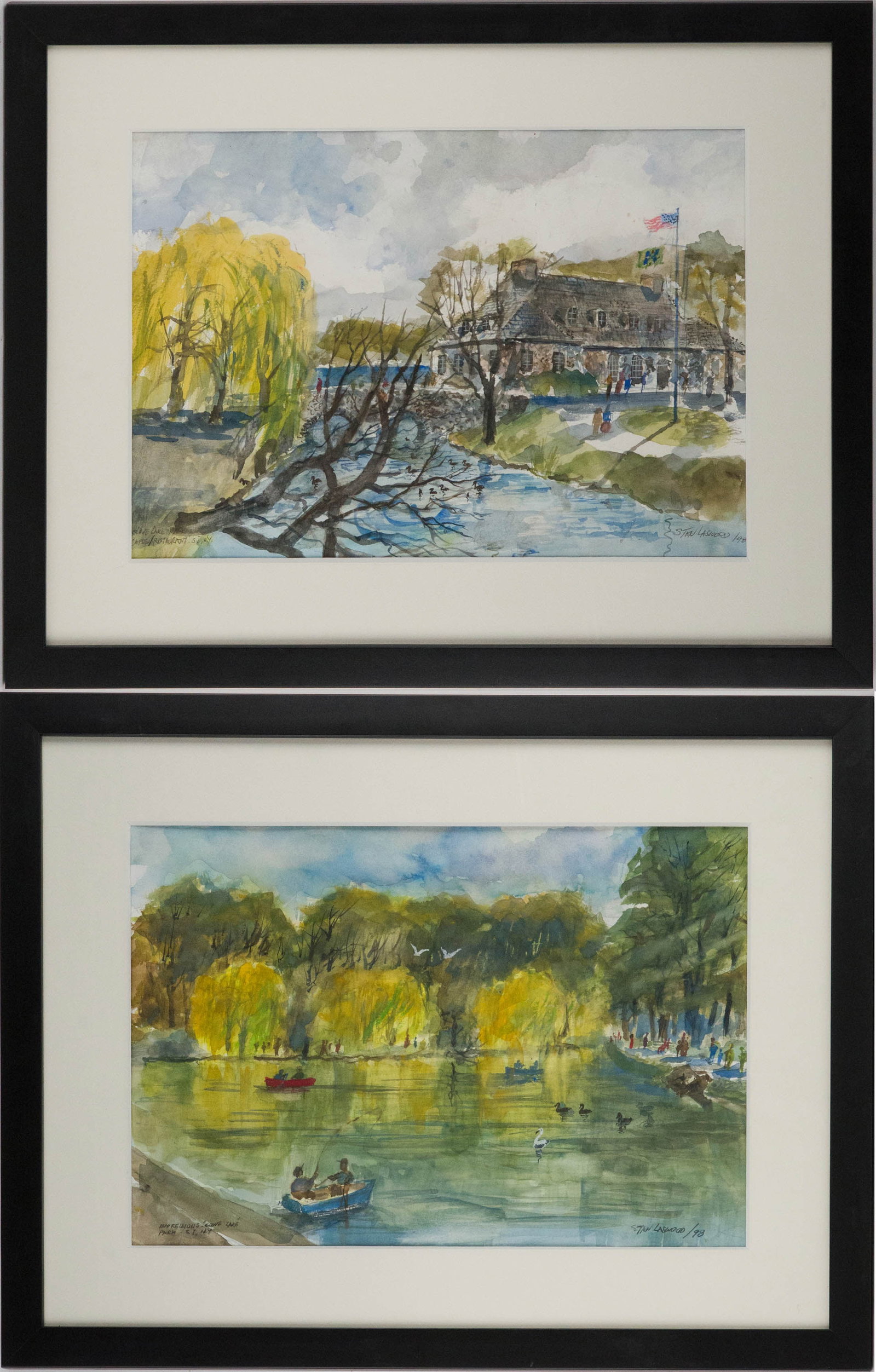 Stan Laswood, Two Clove Lake Landscapes, Watercolors (1 of 15)