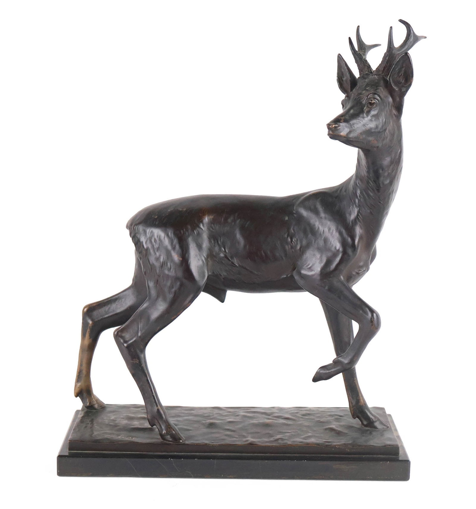 Fritz Diller, 1875-1946, Roebuck (Deer), Patinated Metal (1 of 12)