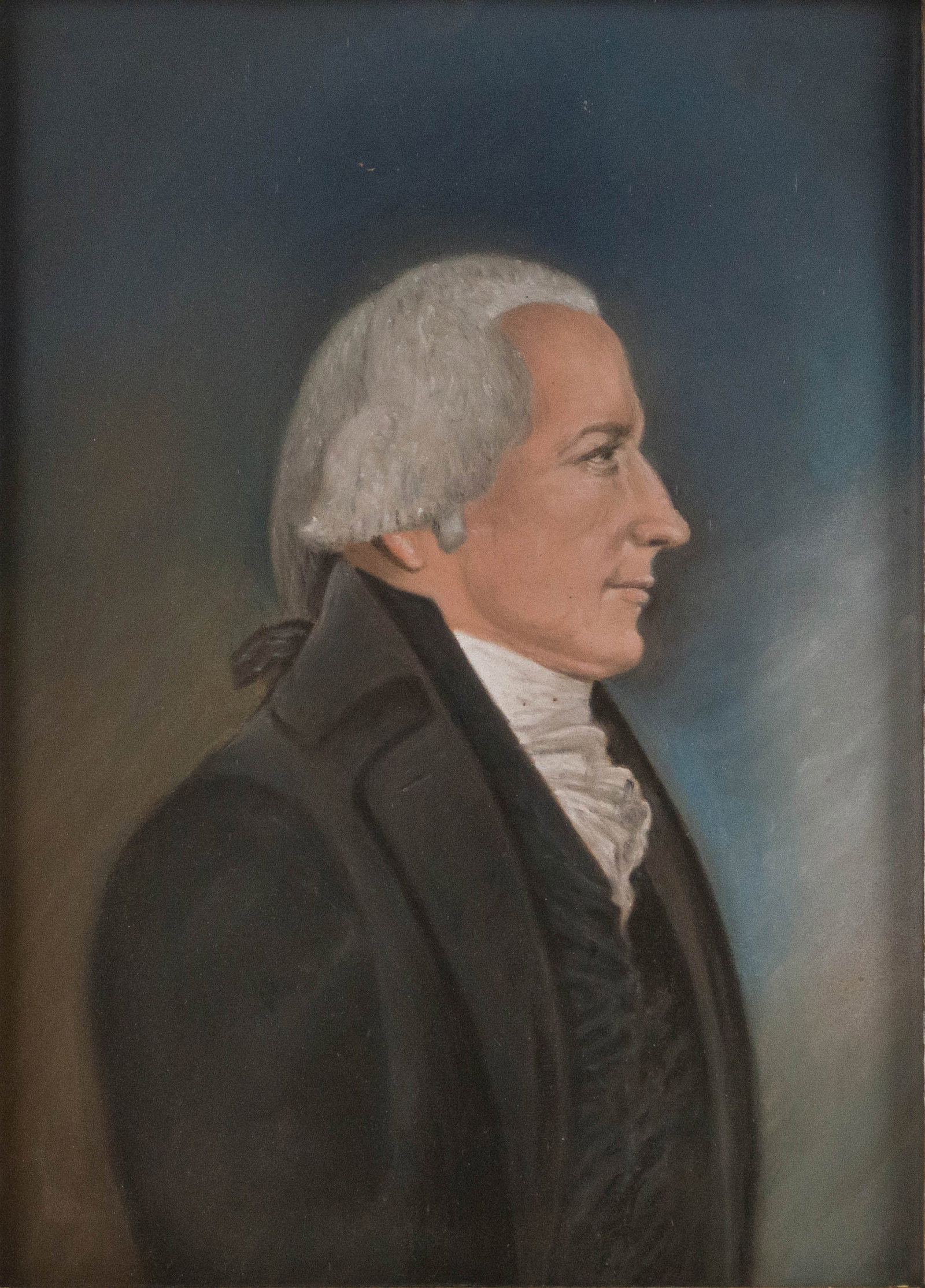 School of James and Ellen Sharples, Alexander Hamilton, Pastel on Paper: School of James and Ellen Sharples Alexander Hamilton Pastel on Paper 19th C. Sight: 8 3/8 x 6 in. (21.3 x 15.2 cm.), Frame: 10 5/8 x 8 3/8 in. (27 x 21.3 cm.)