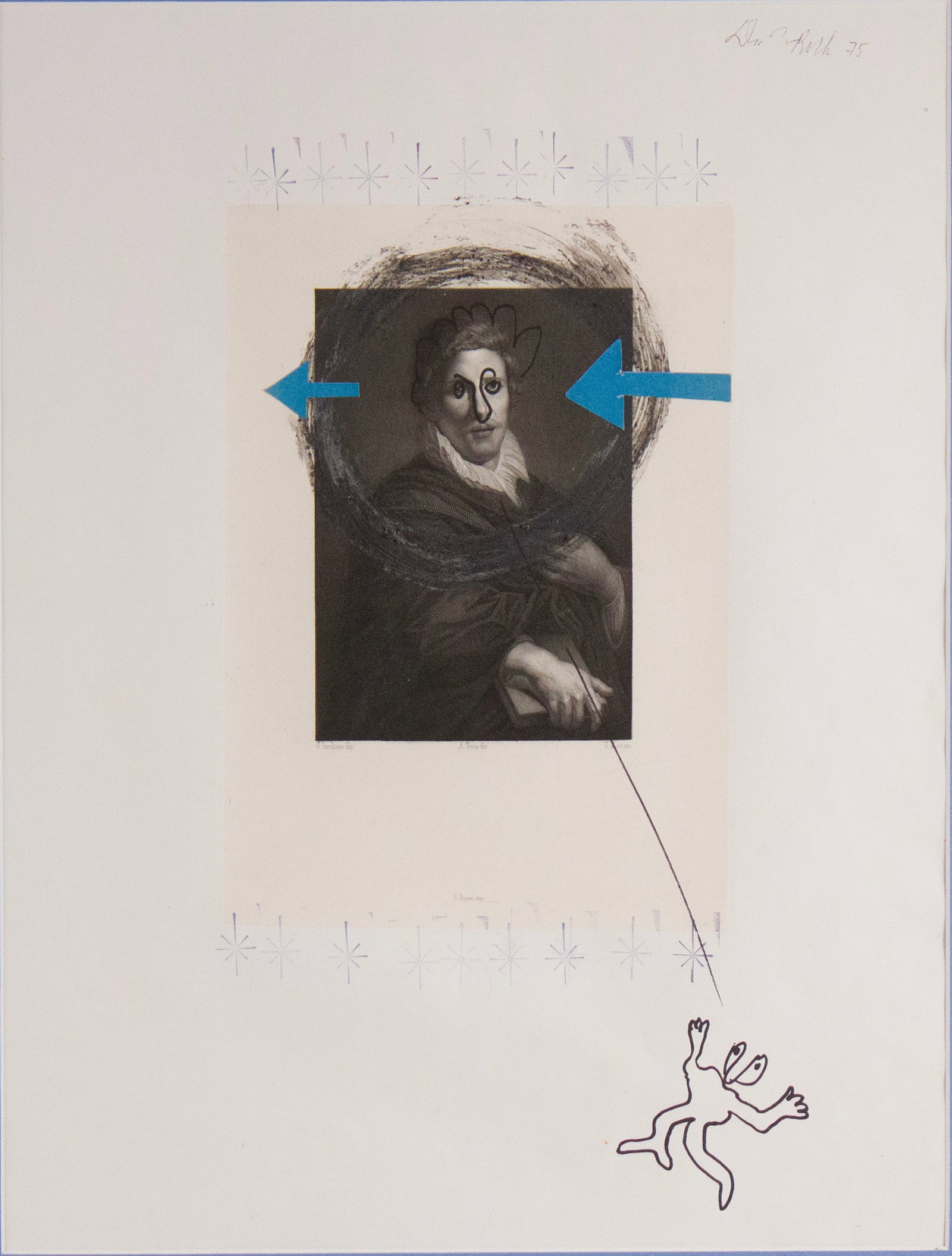 Dieter Roth, 1930-1998, Abstract Collage, Mixed Media on Paper: Dieter Roth 1930-1998 Abstract Collage Mixed Media on Paper Signed u.r. "Die Roth 75". Provenance: Property from a Private New York and German Collector Sight: 19 1/2 x 15 in. (49.5 x 38.