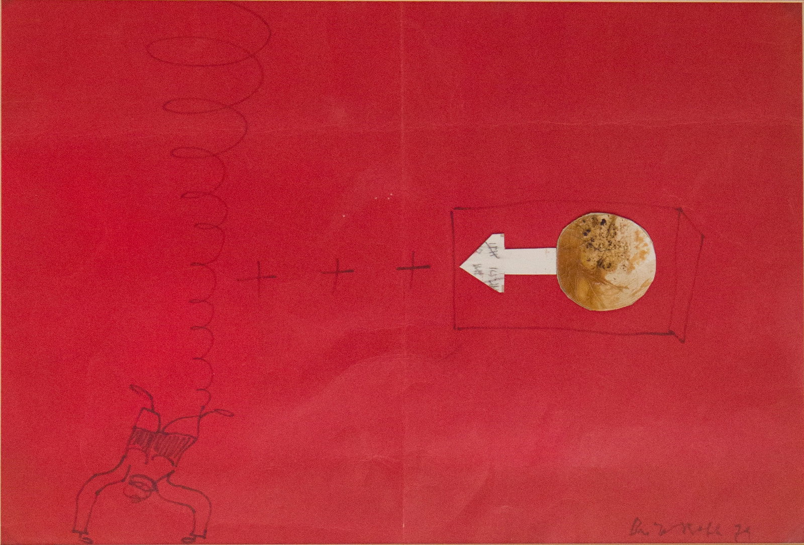 Dieter Roth, 1930-1998, Abstract Collage, Mixed Media on Paper: Dieter Roth 1930-1998 Abstract Collage Mixed Media on Paper Signed l.r. "Die Roth 79". Provenance: Property from a Private New York and German Collector Sight: 10 x 14 1/2 in. (25.4 x 36.8 cm.),