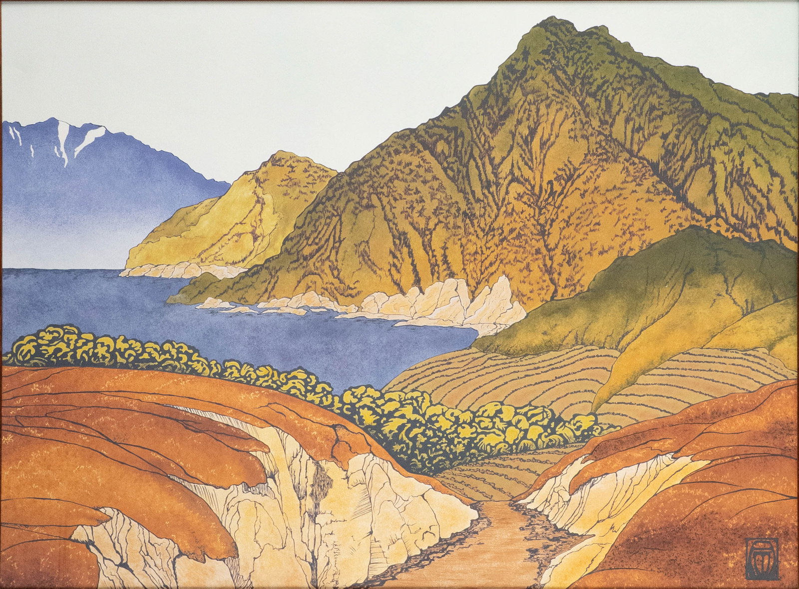 Francis Gearhart, American 1869-1958, November Textures, Woodblock Print (1 of 7)