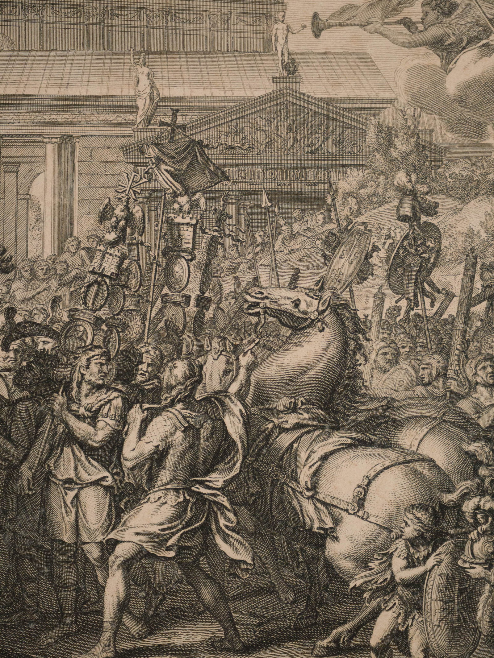 Two Classical Battle Scenes, Engravings - 5