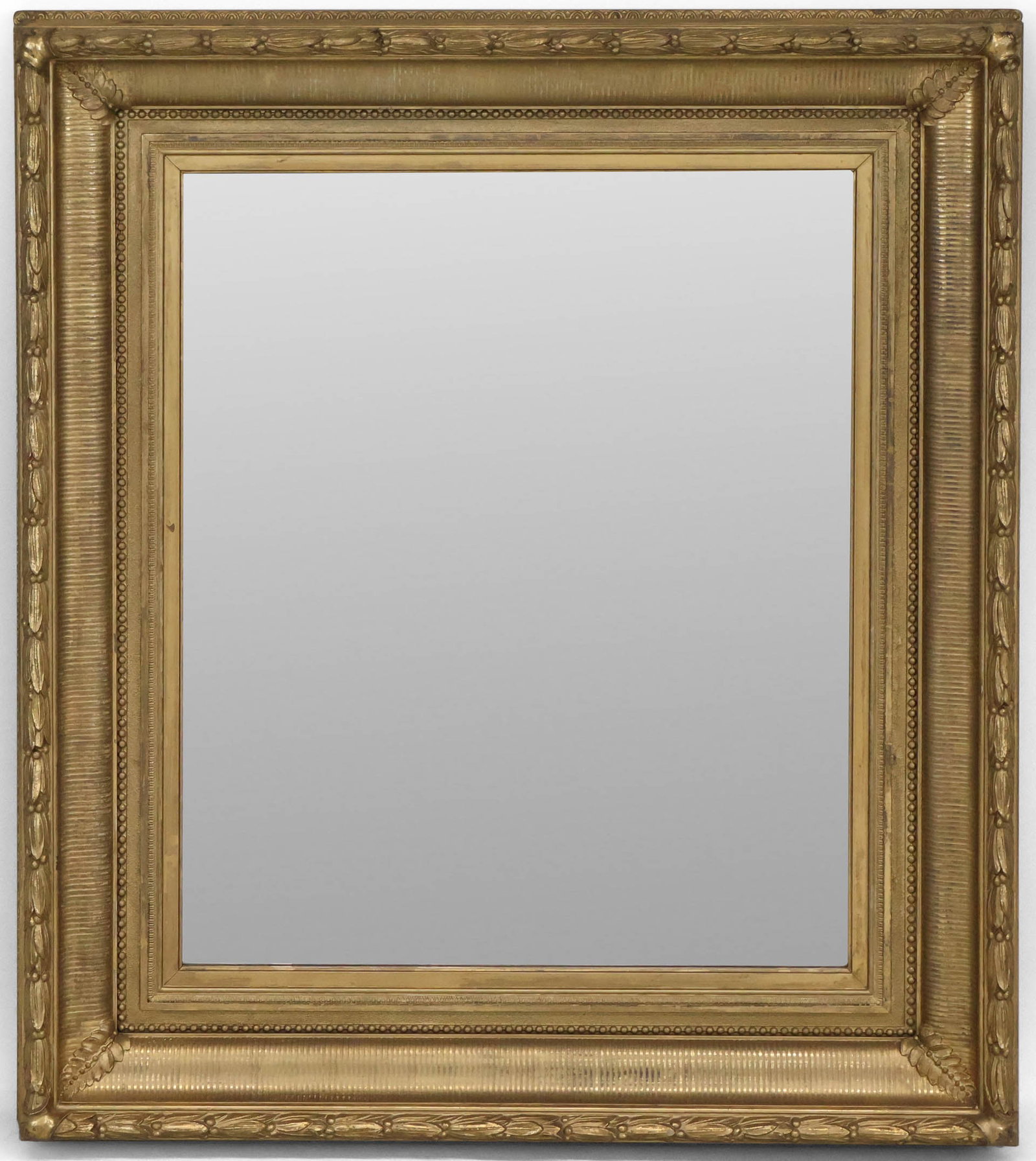 Victorian Giltwood Rectangular Mirror: Victorian Giltwood Rectangular Mirror Late 19th C. 36 3/4 x 41 1/2 x 4 1/2 in. (93.3 x 105.4 x 11.4 cm.)
