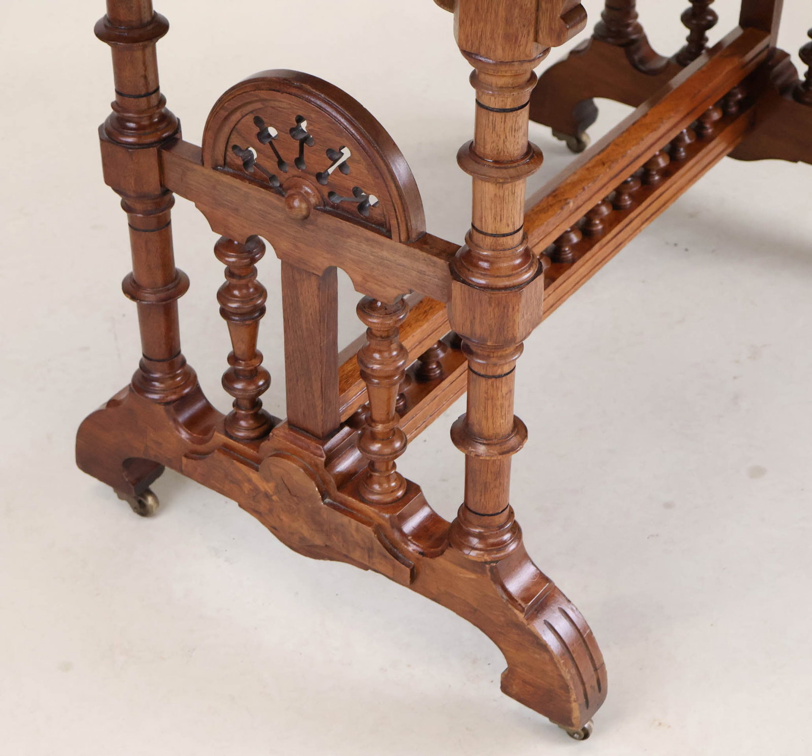 Victorian Figured Walnut Writing Desk - 12