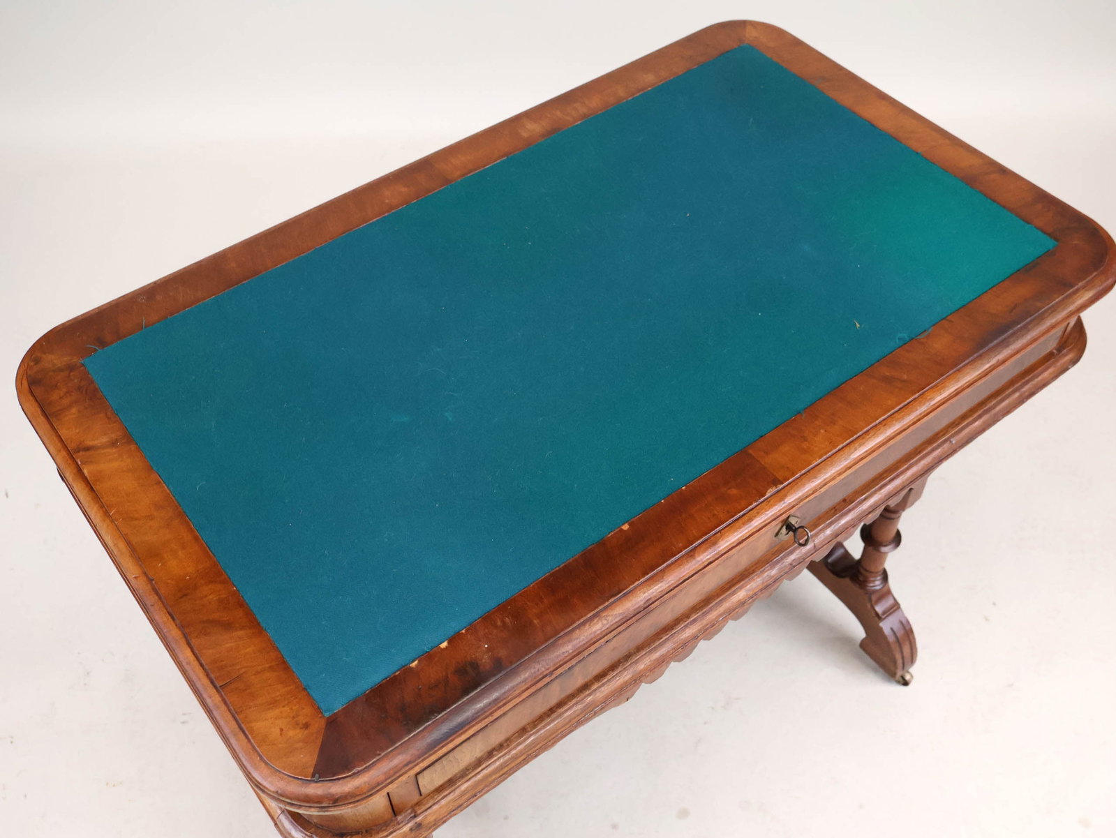 Victorian Figured Walnut Writing Desk - 8