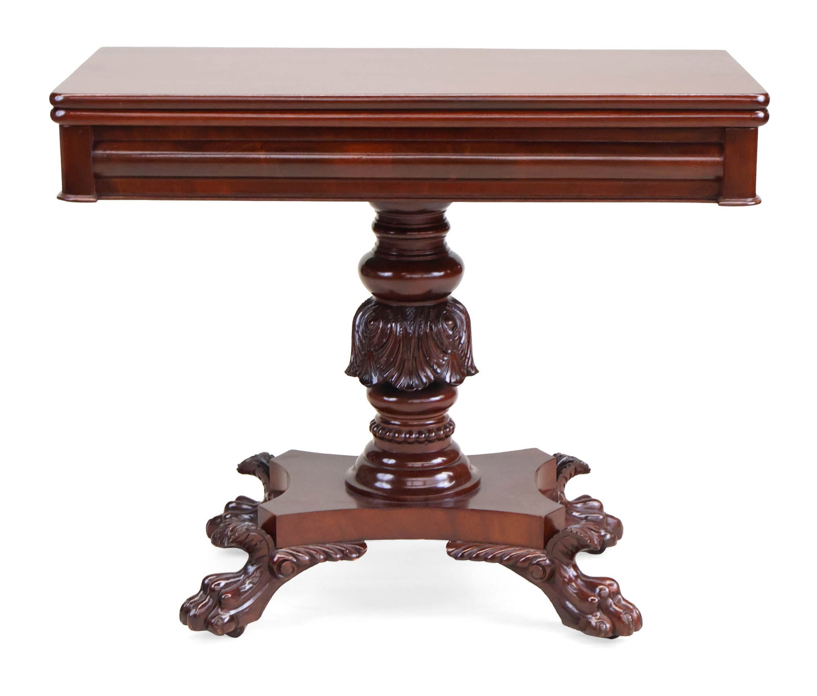 Classical Carved Mahogany Swivel Top Games Table (1 of 13)