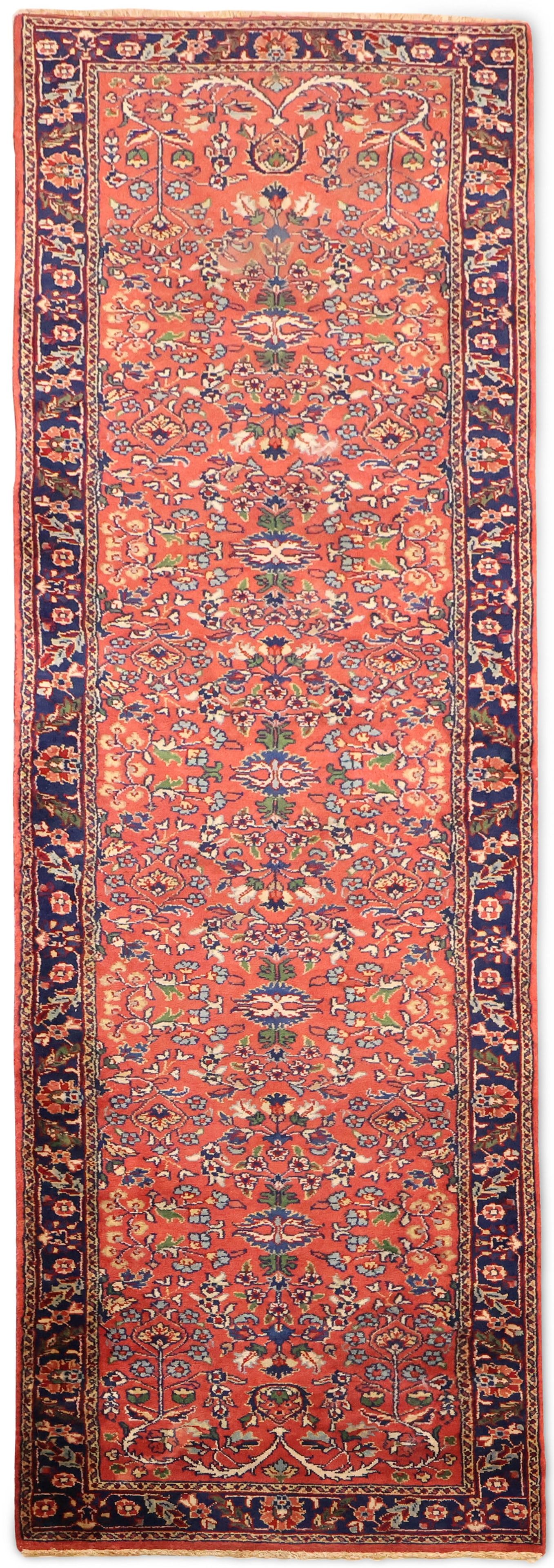 Indo-Persian Runner: Indo-Persian Runner India, Contemporary Faint stains. 91 x 24 1/2 in. (231.1 x 62.2 cm.)