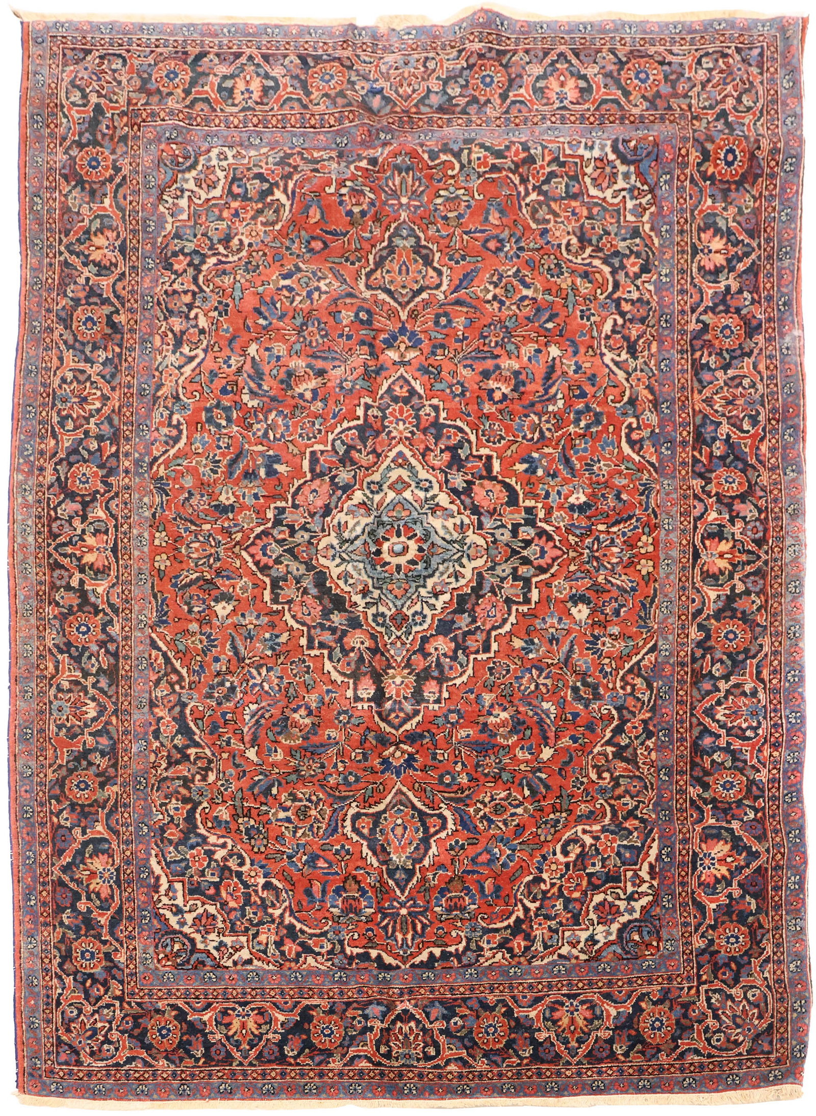 Kashan Rug: Kashan Rug Central Persia, 2nd 1/4 20th C. Partial ends, small repairs Provenance: Property from a Private New York and German Collector 81 1/2 x 51 1/2 in. (207 x 130.8 cm.)