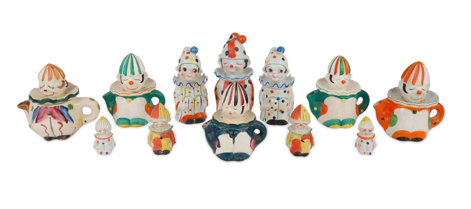 Group of Japanese Clown-Form Porcelain Table Articles (1 of 8)