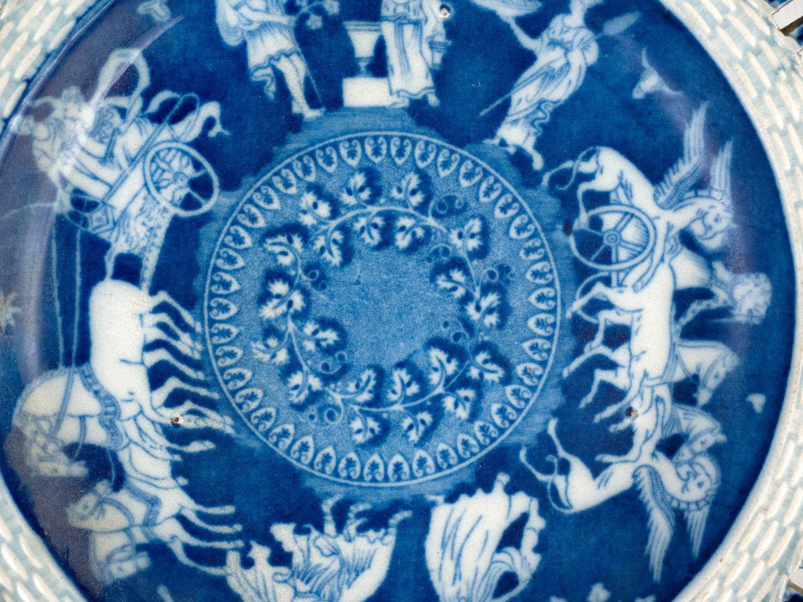 Thirteen Pearlware Reticulated Plates - 4