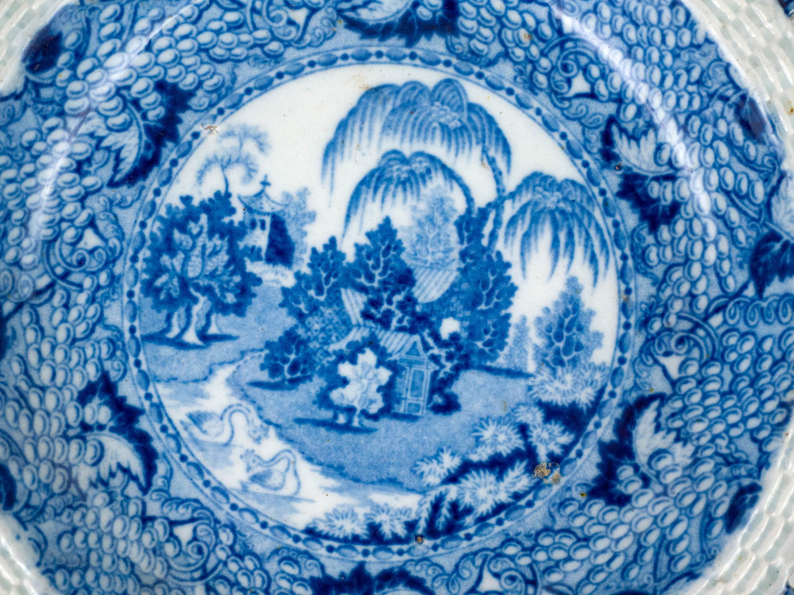 Thirteen Pearlware Reticulated Plates - 6