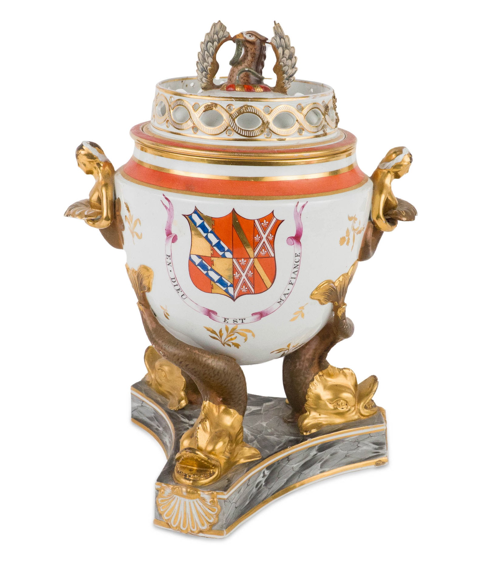 Chamberlain’s Worchester Armorial Decorated Covered Ice Bucket (1 of 12)