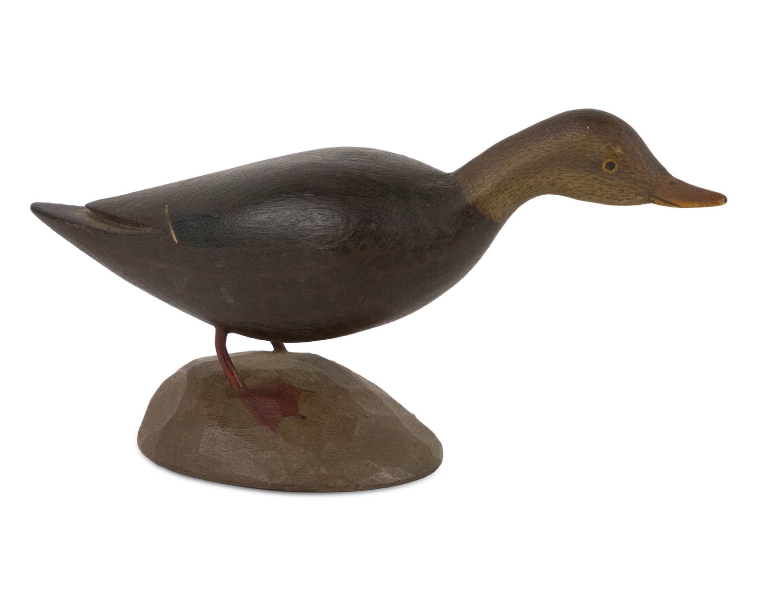 Miniature Black Duck by A.J. Ditman: Miniature Black Duck by A.J. Ditman New York, (1884-1974), signed on base. 3 x 5 3/4 x 1 3/4 in. (7.6 x 14.6 x 4.4 cm.)