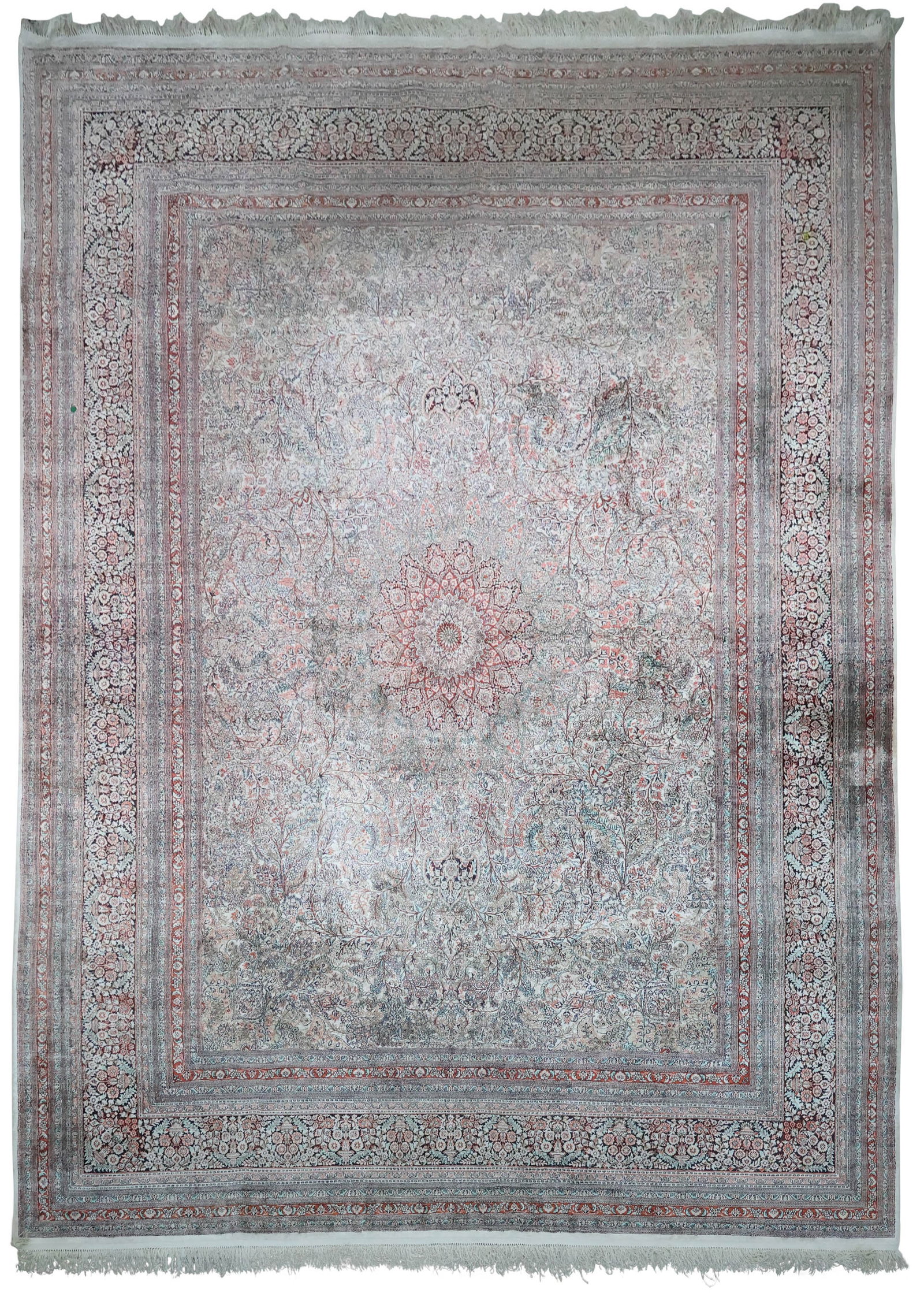 Silk Sino-Persian Carpet: Silk Sino-Persian Carpet China, contemporary. 144 x 107 in. (365.8 x 271.8 cm.)