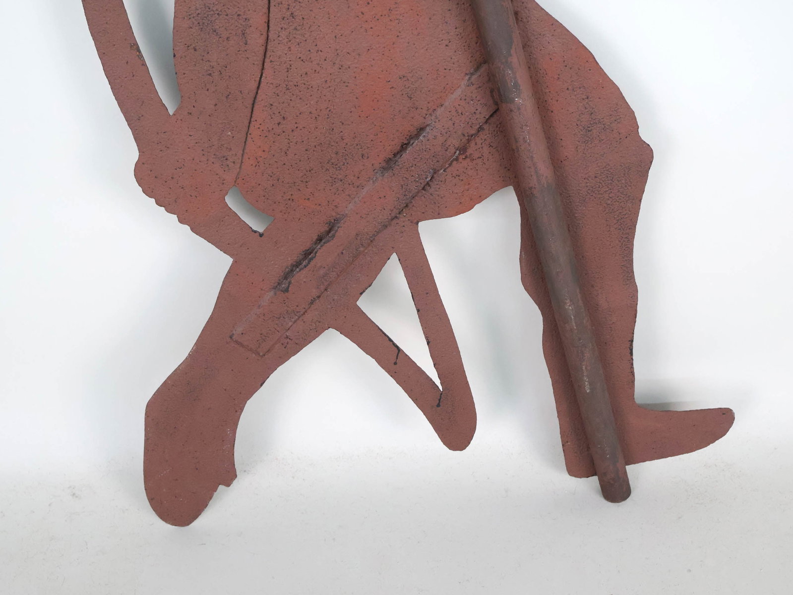 Native American Form Sheet Iron Weathervane - 10