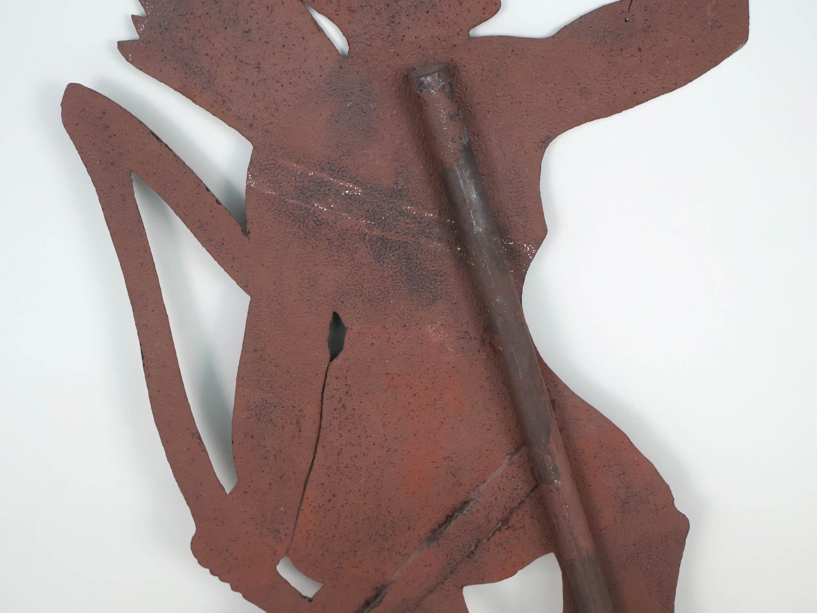Native American Form Sheet Iron Weathervane - 9