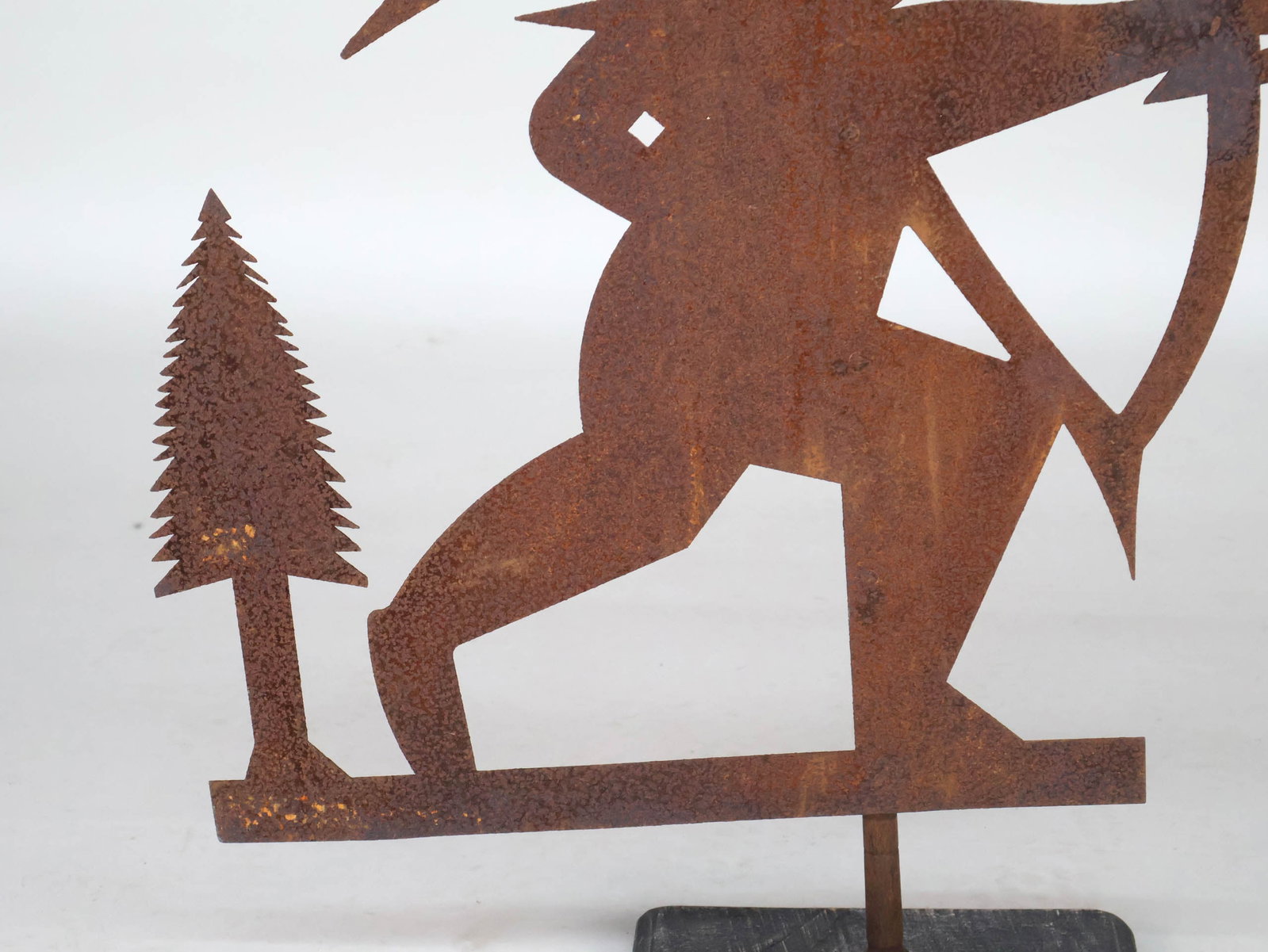 Native American Form Sheet Iron Weathervane - 5