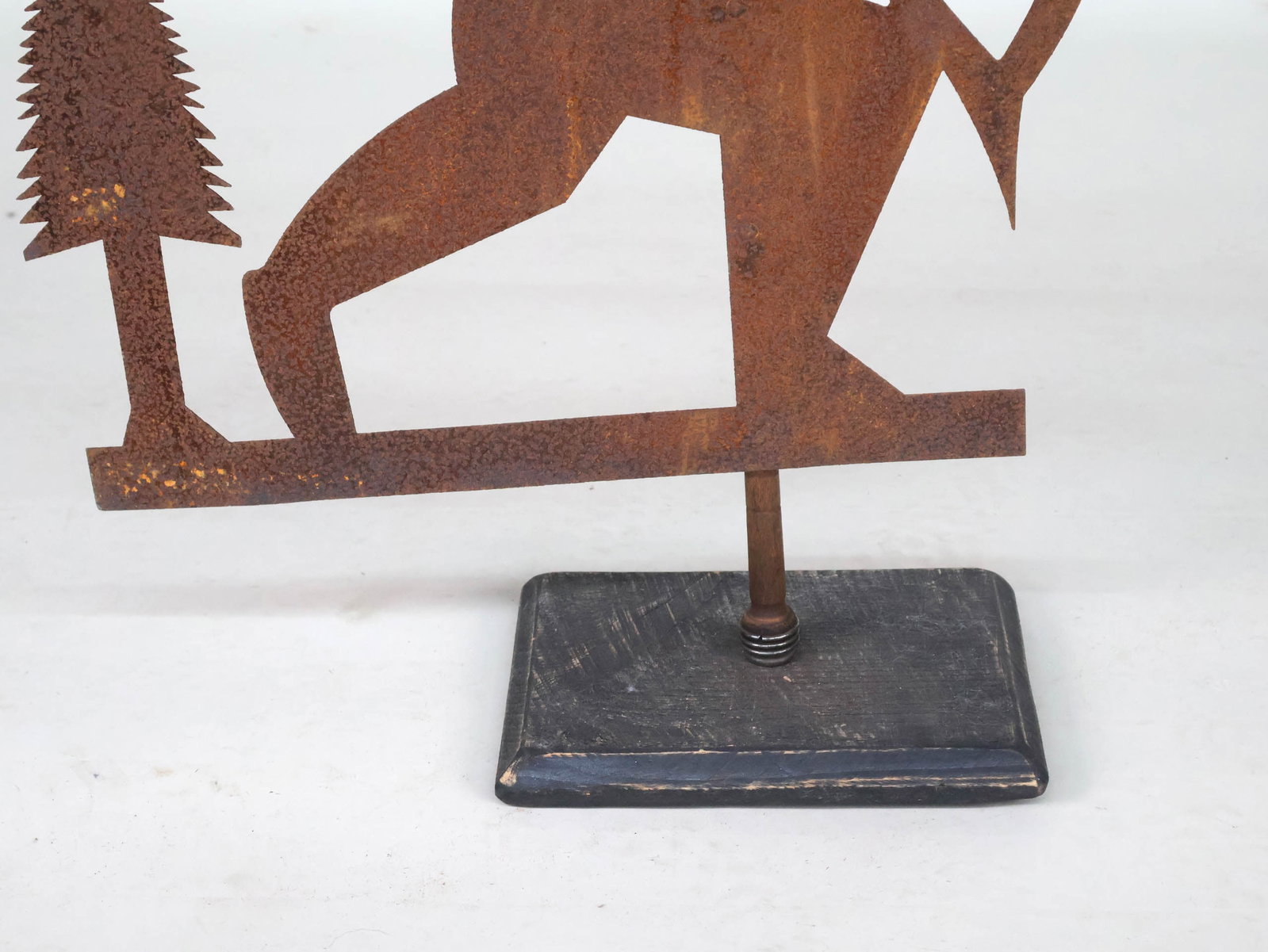 Native American Form Sheet Iron Weathervane - 6
