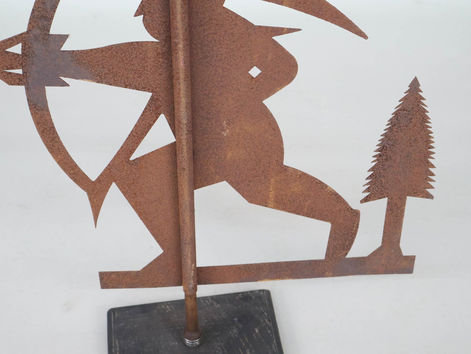 Native American Form Sheet Iron Weathervane - 9
