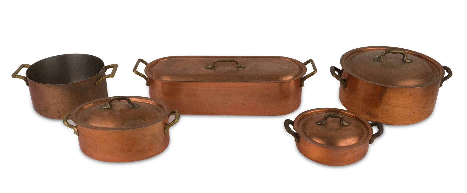 Five Copper and Brass Pots (1 of 11)
