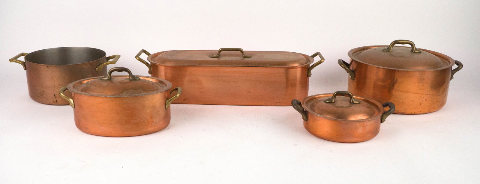Five Copper and Brass Pots - 2