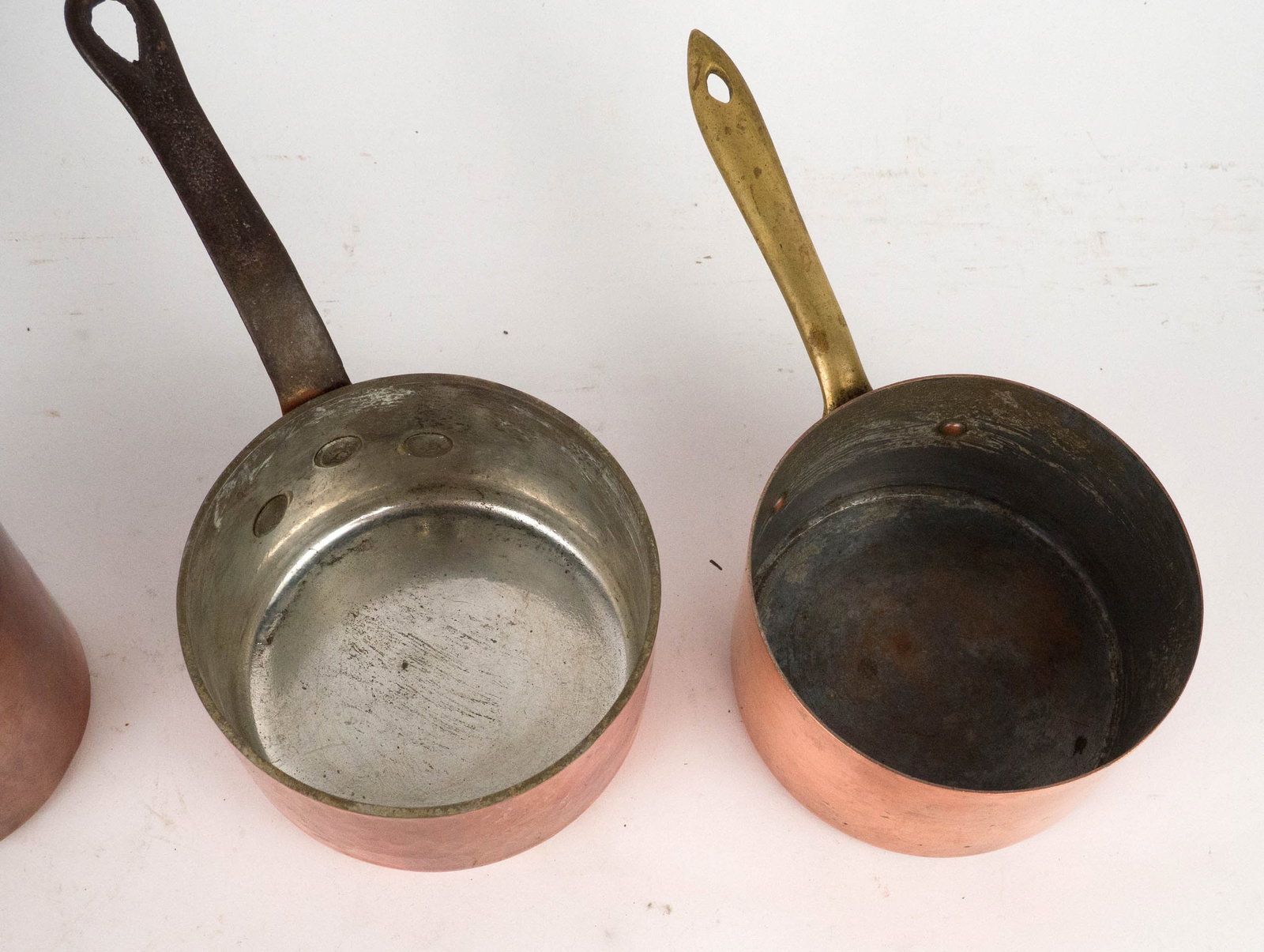 Five Small Copper Saucepots - 3