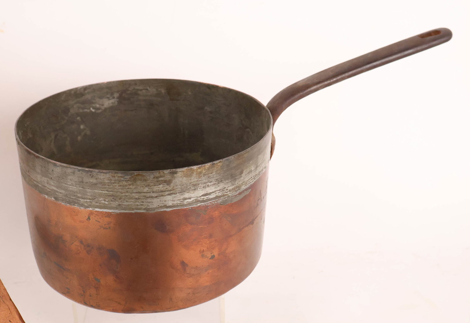 Six Copper Saucepots - 13