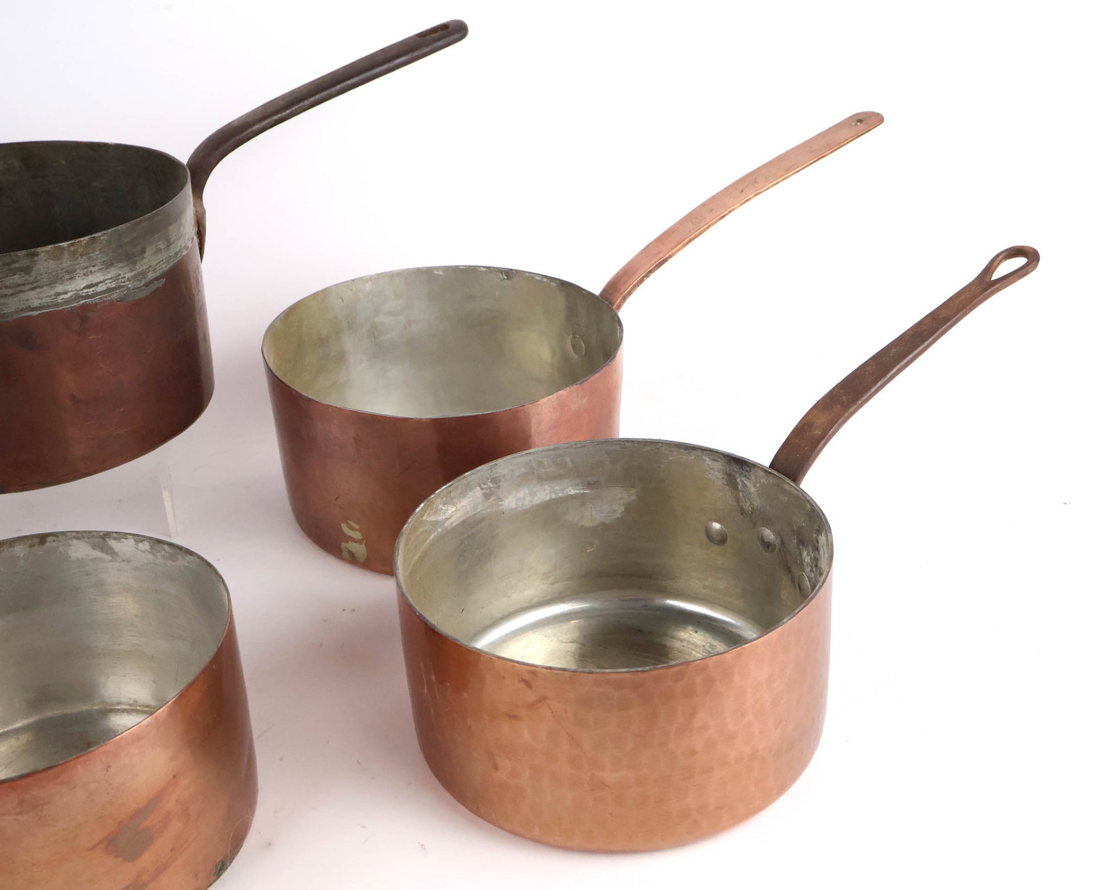 Six Copper Saucepots - 2