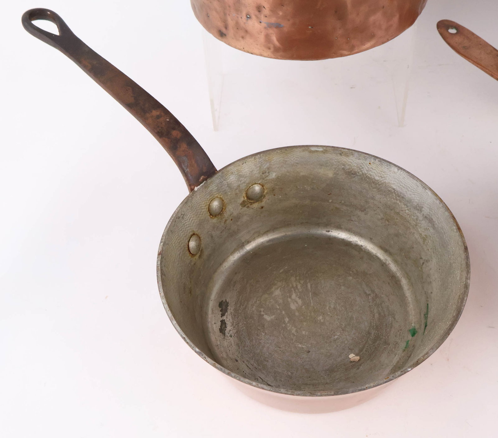 Six Copper Saucepots - 6
