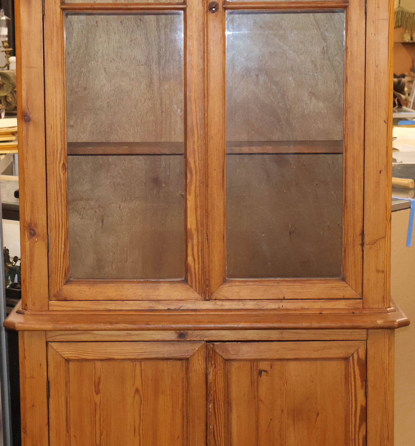 French Provincial Pine Step Back Cabinet - 3
