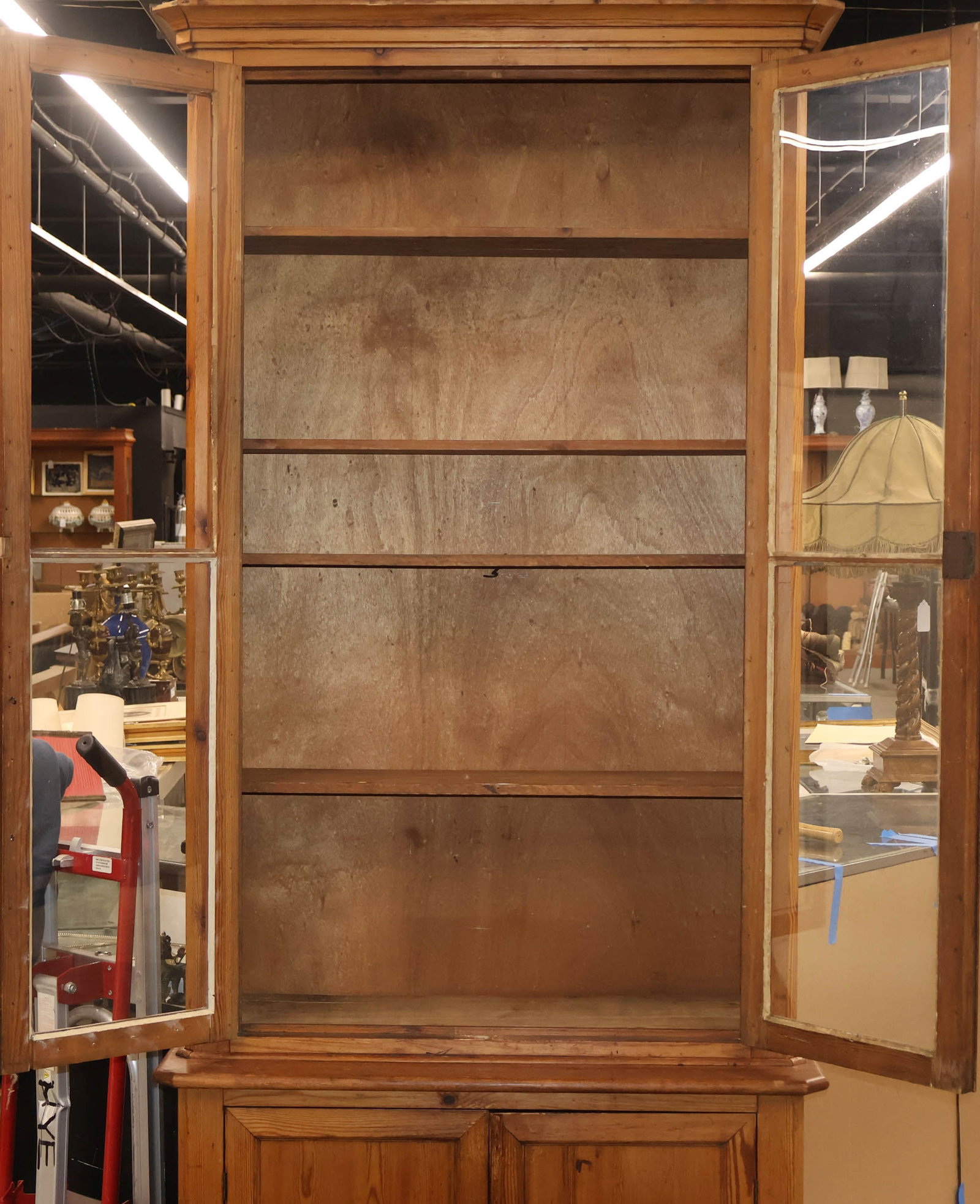 French Provincial Pine Step Back Cabinet - 7