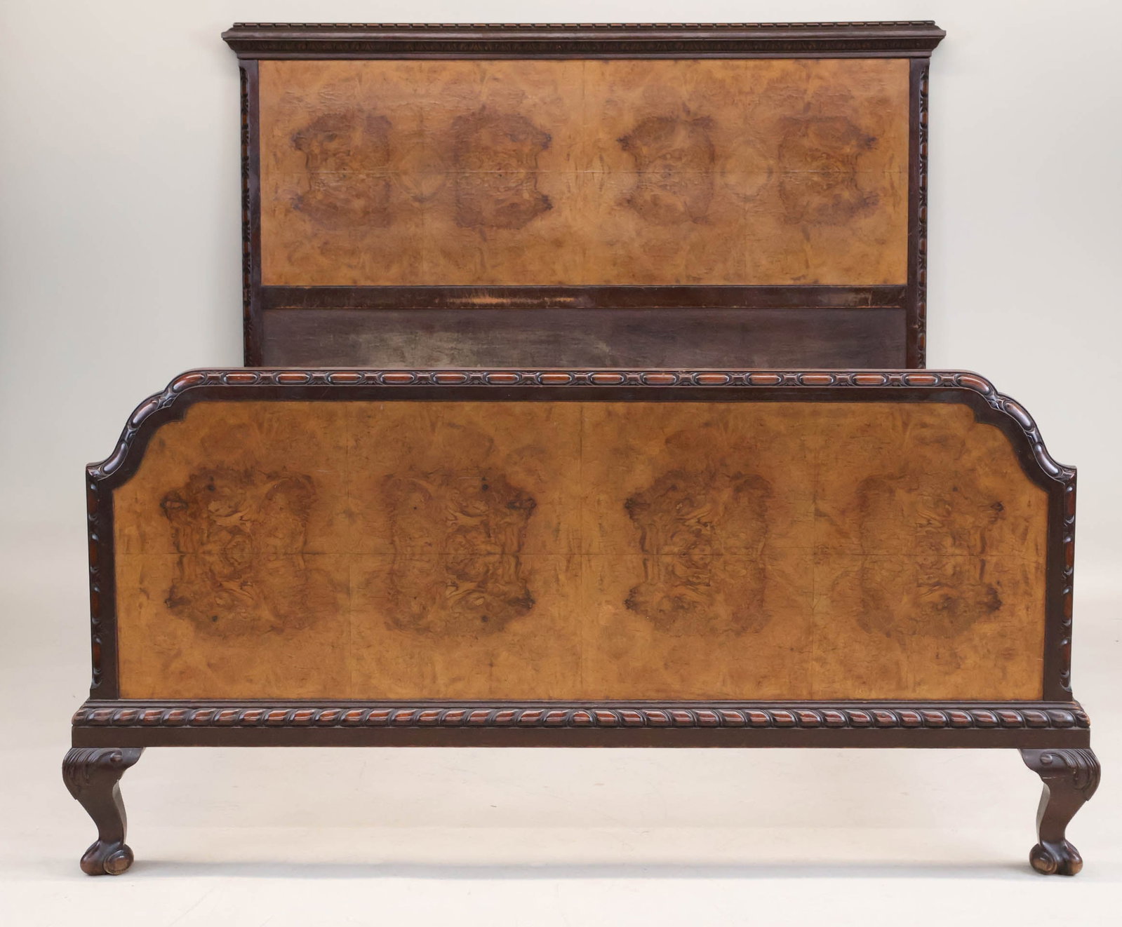 Burl Walnut Queen Size Bedstead - 2